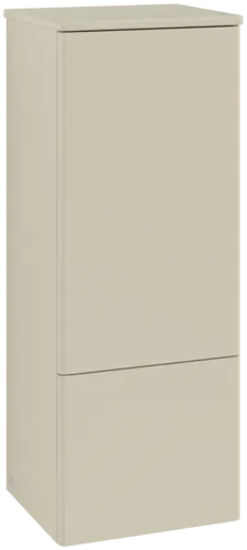 Bild von VILLEROY BOCH Antao Mittelschrank, mit Beleuchtung, 1 Tür, 414 x 1039 x 356 mm, Front ohne Struktur, Silk Grey Matt Lacquer / Silk Grey Matt Lacquer #L43000HJ