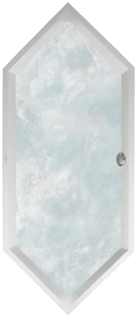 Bild von VILLEROY BOCH Squaro sechseckige Badewanne, mit Whirlpoolsystem Airpool Entry (AE), 1892 x 794 mm, Weiß Alpin #UAE190SQS6A2V01