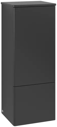 Bild von VILLEROY BOCH Antao Mittelschrank, mit Beleuchtung, 1 Tür, 414 x 1039 x 356 mm, Front ohne Struktur, Black Matt Lacquer / Black Matt Lacquer #L43000PD