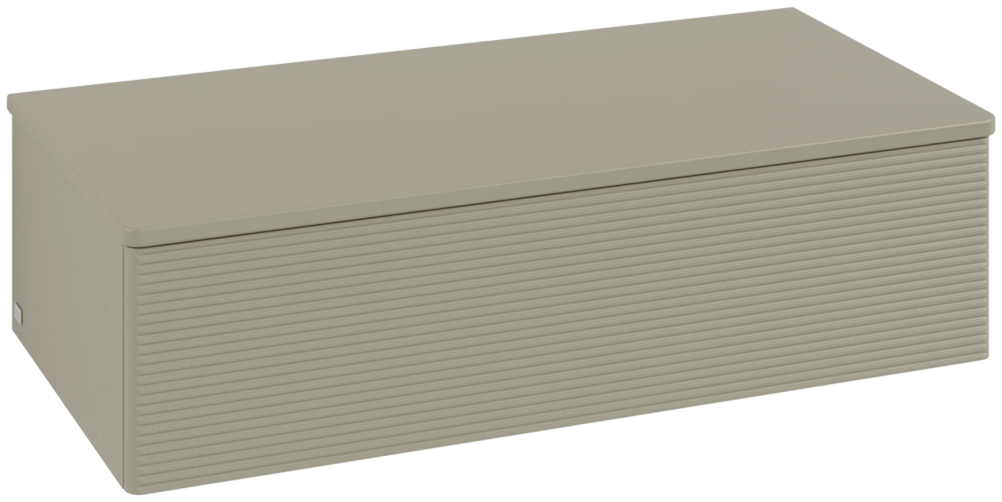 Bild von VILLEROY BOCH Antao Sideboard, mit Beleuchtung, 1 Auszug, 1000 x 268 x 500 mm, Front mit Struktur, Stone Grey Matt Lacquer / Stone Grey Matt Lacquer #L40100HK