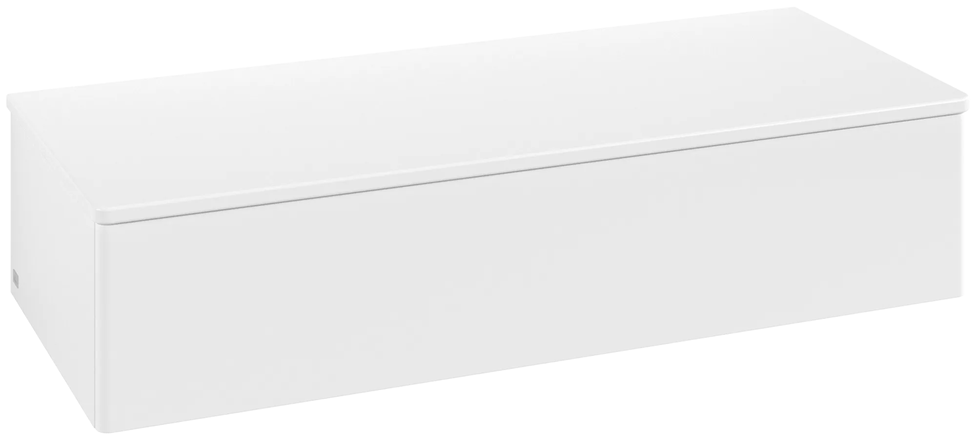 Bild von VILLEROY BOCH Antao Sideboard, mit Beleuchtung, 1 Auszug, 1200 x 268 x 500 mm, Front ohne Struktur, White Matt Lacquer / White Matt Lacquer #L41000MT