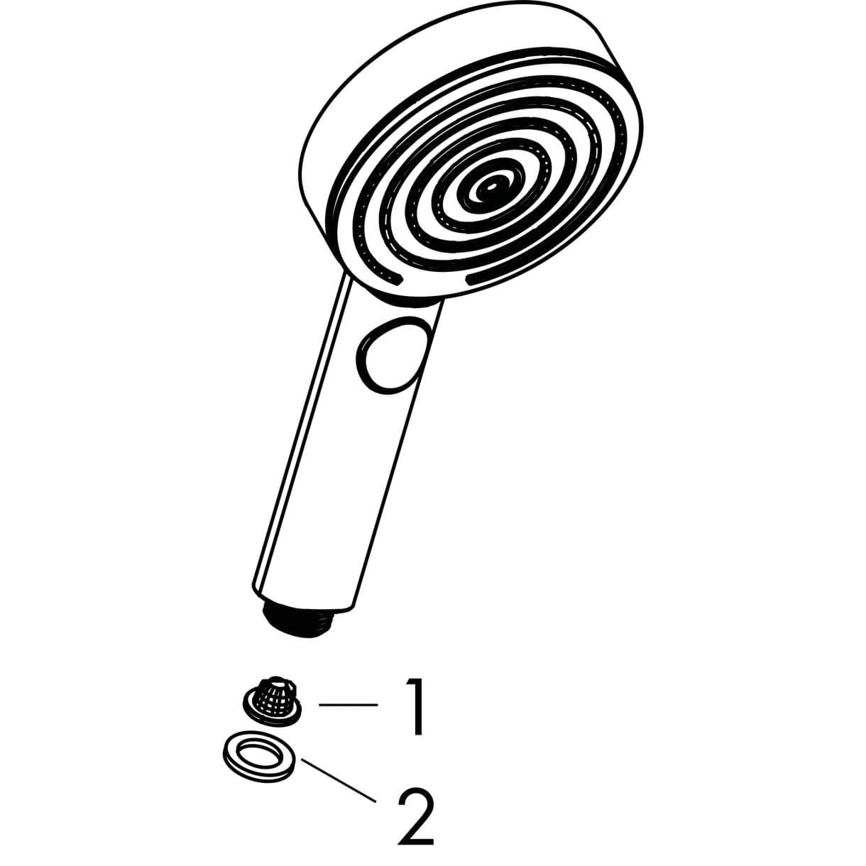 Picture of HANSGROHE Pulsify Select S Hand shower 105 3jet Relaxation EcoSmart Matt White 24111700