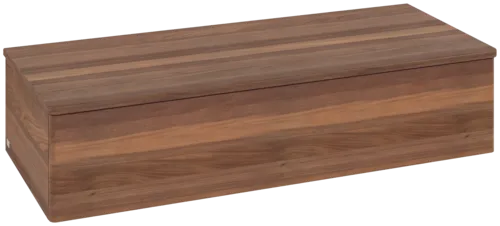 Bild von VILLEROY BOCH Antao Sideboard, mit Beleuchtung, 1 Auszug, 1200 x 268 x 500 mm, Front ohne Struktur, Warm Walnut / Warm Walnut #L41002HM