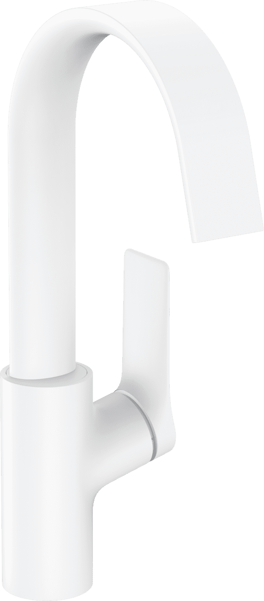 Bild von HANSGROHE Vivenis Einhebel-Waschtischmischer 210 mit Schwenkauslauf und Zugstangen-Ablaufgarnitur #75030700 - Mattweiß