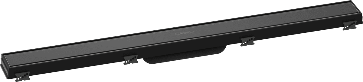 Bild von HANSGROHE RainDrain Match Fertigset Duschrinne 800 mit höhenverstellbarem Rahmen #56038610 - Schwarz