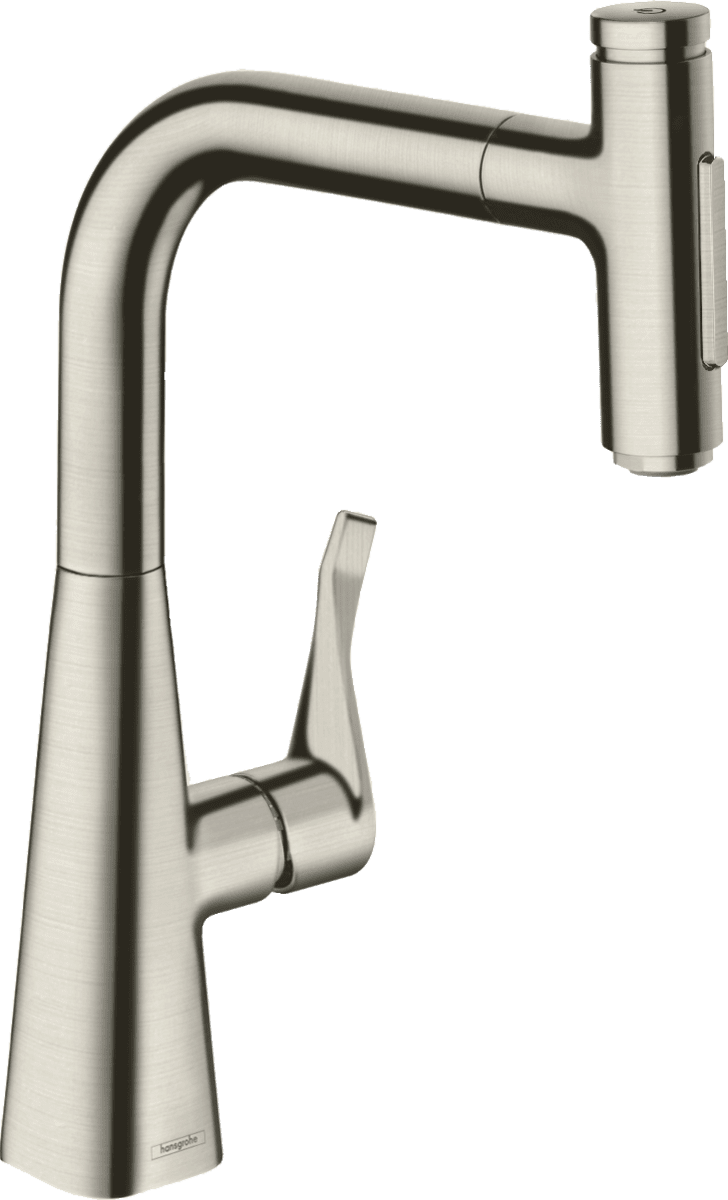 Bild von HANSGROHE Metris Select M71 Einhebel-Küchenmischer 240, Ausziehbrause, 2jet #73822800 - Edelstahl Finish