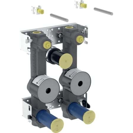 Bild von GEBERIT GIS Set Waschtisch für Standarmatur, mit zwei Wasserzählerstrecken mit UP-Absperrventil und Anschluss-T-Stück #461.177.00.1