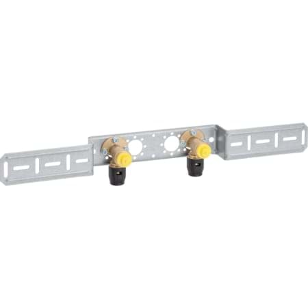 Bild von GEBERIT PushFit Anschlusswinkel 90° vormontiert, zweifach, Rotguss #651.289.00.1