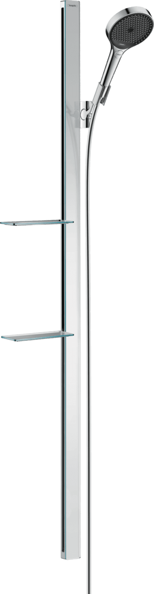 Obrázek HANSGROHE Rainfinity Sprchová sada 130 3jet s tyčí 150 cm a poličkou na mýdlo #27673000 - chrom
