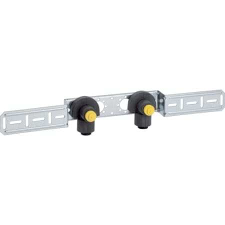 Bild von GEBERIT PushFit Anschlusswinkel 90° vormontiert, zweifach, schallgedämmt, Rotguss #651.290.00.1