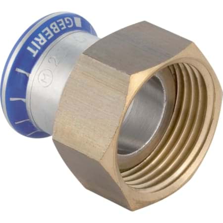 Picture of GEBERIT Mapress Stainless Steel adaptor with union nut (silicone-free) #85037