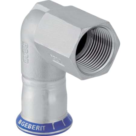 Bild von GEBERIT Mapress Edelstahl Übergangswinkel 90° mit Innengewinde (LABS-frei) #83806