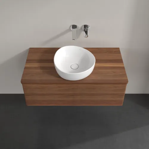 Bild von VILLEROY BOCH Antao Waschbeckenunterschrank, 2 Auszüge, 1000 x 360 x 500 mm, Front mit Struktur, Warm Walnut / Warm Walnut #K20112HM