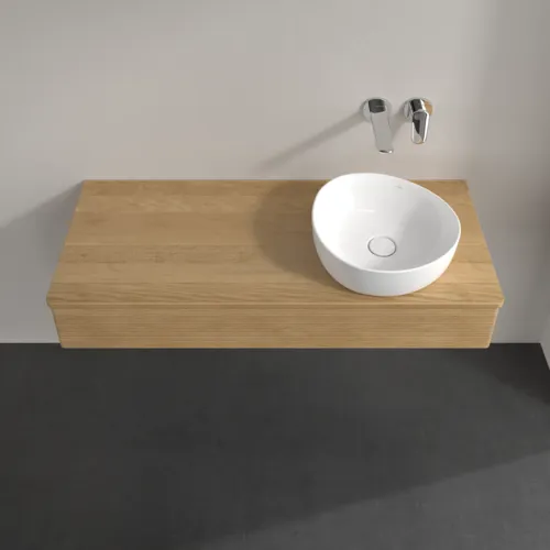 Bild von VILLEROY BOCH Antao Waschbeckenunterschrank, mit Beleuchtung, 1 Auszug, 1200 x 190 x 500 mm, Front mit Struktur, Honey Oak / Honey Oak #L12111HN