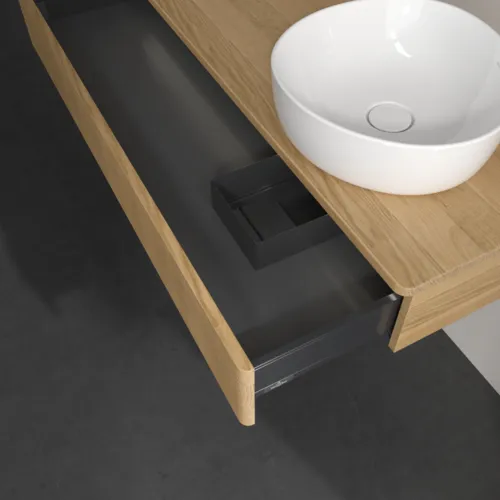 Bild von VILLEROY BOCH Antao Waschbeckenunterschrank, mit Beleuchtung, 1 Auszug, 1200 x 190 x 500 mm, Front mit Struktur, Honey Oak / Honey Oak #L12111HN