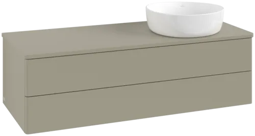 Bild von VILLEROY BOCH Antao Waschbeckenunterschrank, 2 Auszüge, 1200 x 360 x 500 mm, Front ohne Struktur, Stone Grey Matt Lacquer / Stone Grey Matt Lacquer #K23010HK