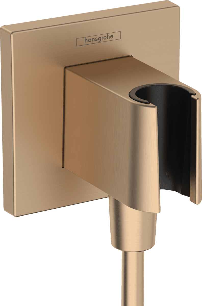 Bild von HANSGROHE FixFit E Wandanschluss mit Brausehalter Brushed Bronze 26889140