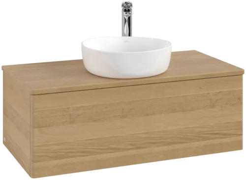Obrázek VILLEROY BOCH Antao Vanity unit, with lighting, 1 pull-out compartment, 1000 x 360 x 500 mm, Front without structure, Honey Oak / Honey Oak #L31051HN
