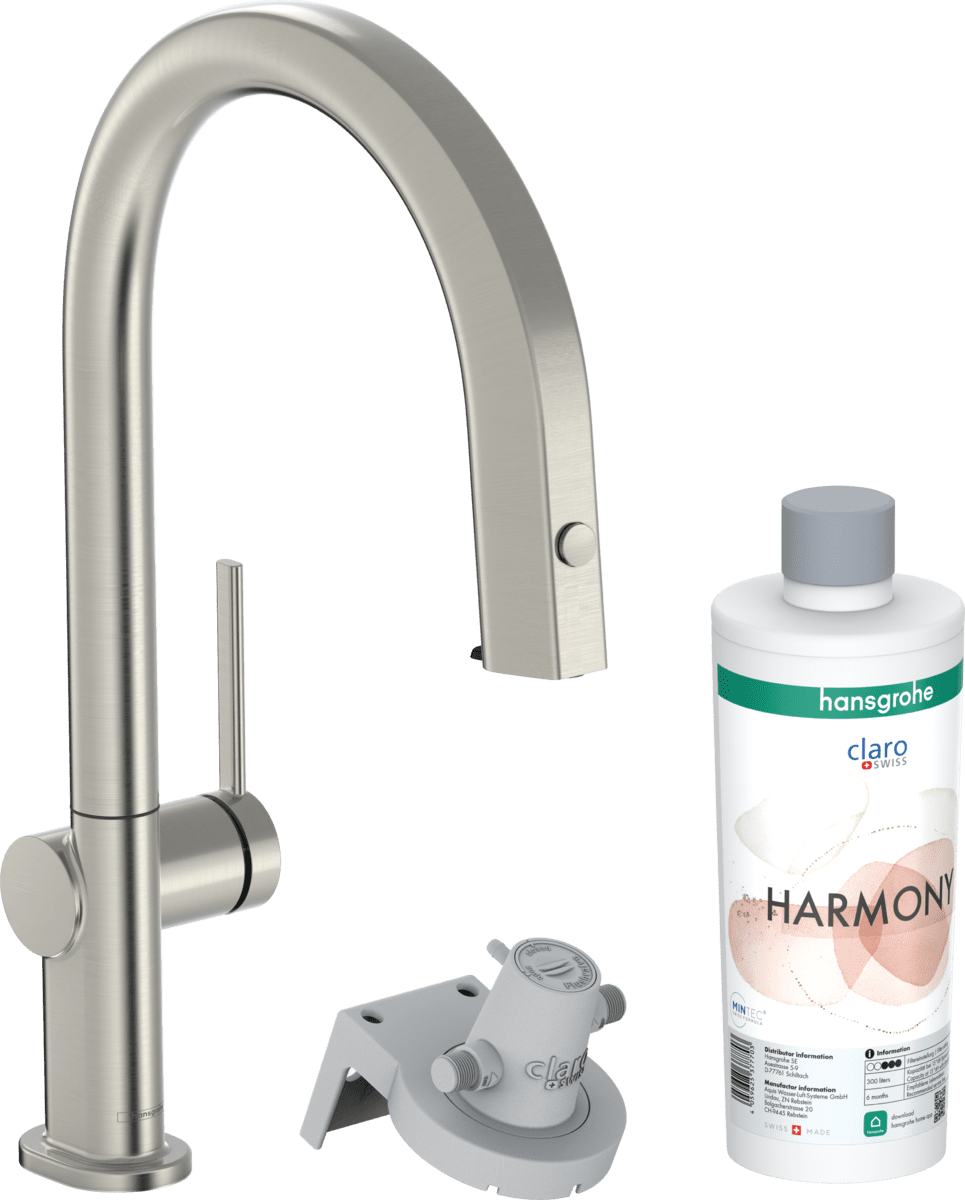 Bild von HANSGROHE Aqittura M91 FilterSystem 210, Ausziehauslauf, 1jet, sBox, Starter Set #76800800 - Edelstahl Finish
