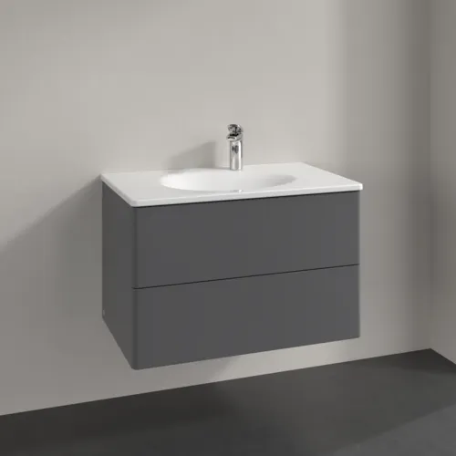 Obrázek VILLEROY BOCH Antao Vanity unit, with lighting, 2 pull-out compartments, 788 x 504 x 496 mm, Front without structure, Anthracite Matt Lacquer #L04000GK