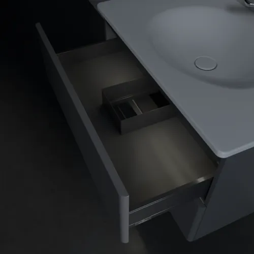 Obrázek VILLEROY BOCH Antao Vanity unit, with lighting, 2 pull-out compartments, 788 x 504 x 496 mm, Front without structure, Anthracite Matt Lacquer #L04000GK