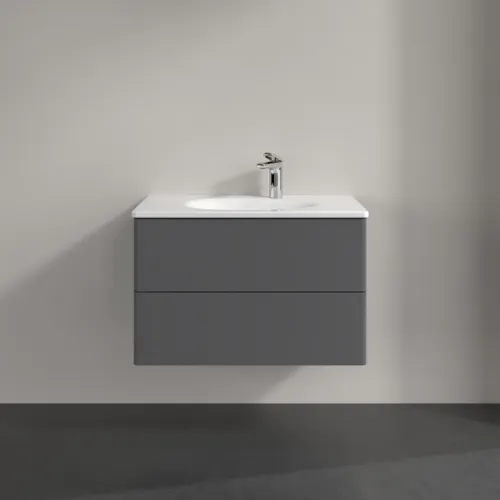 Obrázek VILLEROY BOCH Antao Vanity unit, with lighting, 2 pull-out compartments, 788 x 504 x 496 mm, Front without structure, Anthracite Matt Lacquer #L04000GK