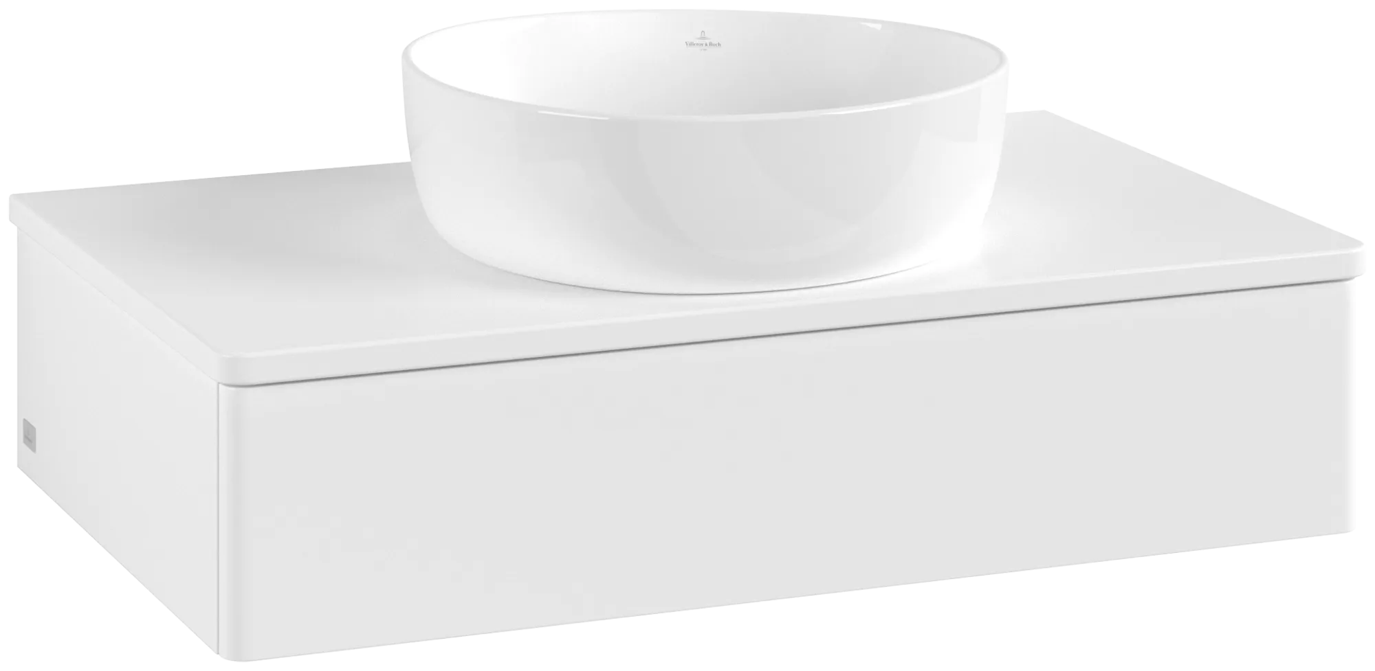 Bild von VILLEROY BOCH Antao Waschbeckenunterschrank, mit Beleuchtung, 1 Auszug, 800 x 190 x 500 mm, Front ohne Struktur, White Matt Lacquer / White Matt Lacquer #L08050MT