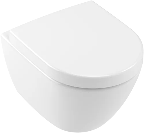 Bild von VILLEROY BOCH Subway 2.0 Tiefspül-WC Compact spülrandlos, wandhängend, mit DirectFlush, Weiß Alpin #5606R001