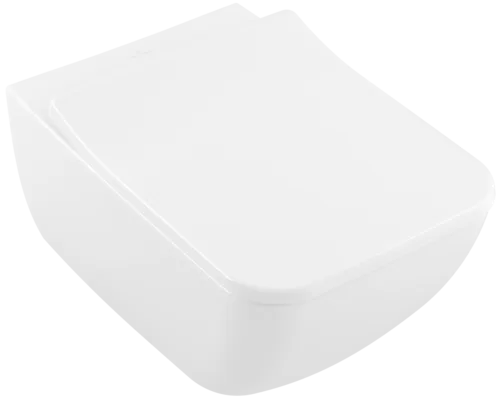 Bild von VILLEROY BOCH Legato Tiefspül-WC spülrandlos, wandhängend, mit DirectFlush, Weiß Alpin CeramicPlus #5663R0R1