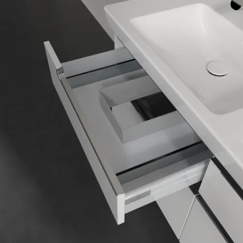 Bild von VILLEROY BOCH Subway 2.0 Waschbeckenunterschrank, 4 Auszüge, 1287 x 590 x 449 mm, Glossy White #A91710DH