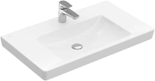 Bild von VILLEROY BOCH Subway 2.0 Schrankwaschtisch, 800 x 475 x 175 mm, Weiß Alpin, mit Überlauf, Unterseite geschliffen #71758G01