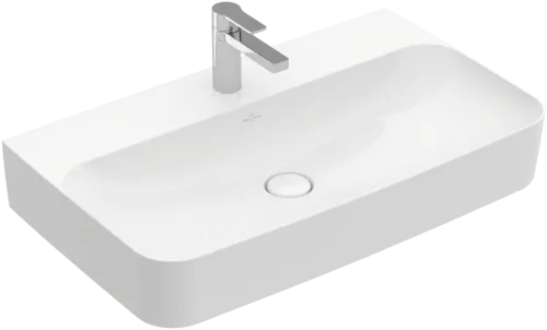 Bild von VILLEROY BOCH Finion Waschbecken, 800 x 470 x 165 mm, Weiß Alpin CeramicPlus, ohne Überlauf, Unterseite geschliffen #41688LR1