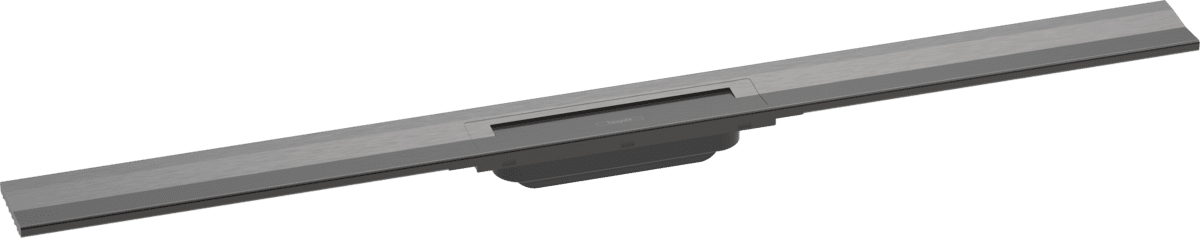 Bild von HANSGROHE RainDrain Flex Fertigset Duschrinne 1000 kürzbar zur Wandmontage #56053340 - Brushed Black Chrome