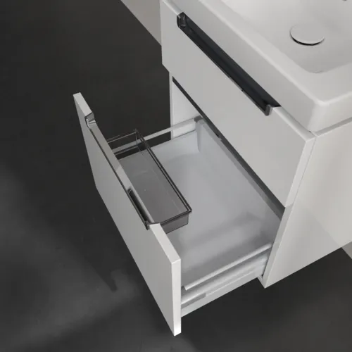 Bild von VILLEROY BOCH Subway 2.0 Waschbeckenunterschrank, 2 Auszüge, 537 x 590 x 423 mm, Glossy White #A90810DH
