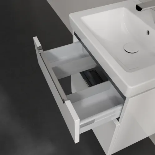 Bild von VILLEROY BOCH Subway 2.0 Waschbeckenunterschrank, 2 Auszüge, 537 x 590 x 423 mm, Glossy White #A90810DH
