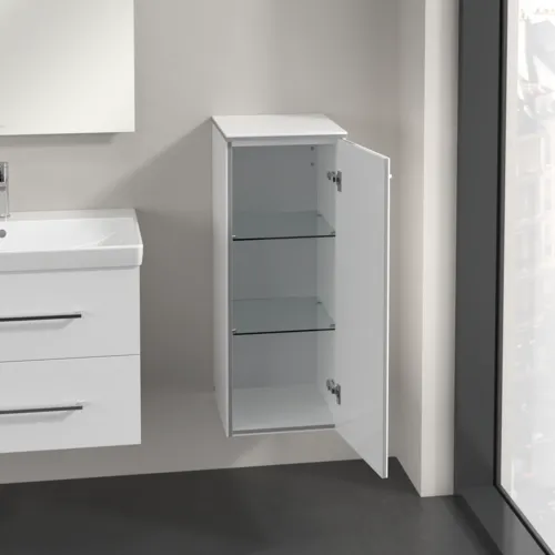 Bild von VILLEROY BOCH Avento Seitenschrank, 1 Tür, 350 x 890 x 405 mm, Crystal White #A89501B4