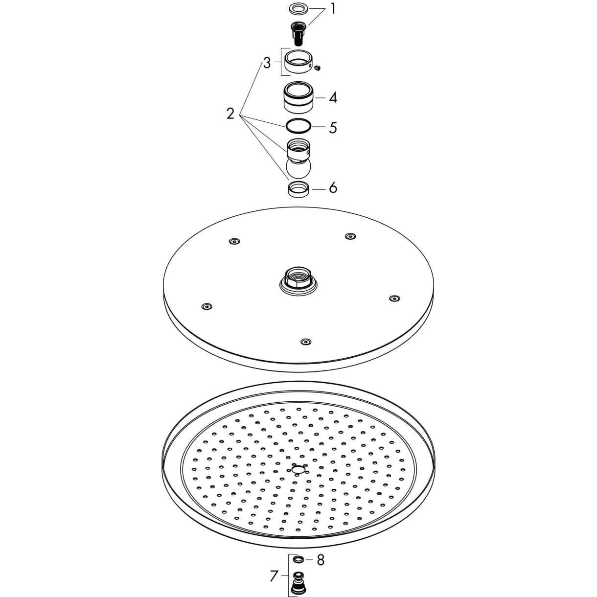 Bild von HANSGROHE Croma Overhead shower 280 1jet Matt White 26220700