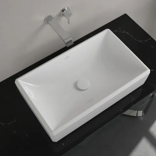 Obrázek VILLEROY BOCH Antheus umyvadlo na desku, 645 x 390 x 150 mm, bílá Alpine CeramicPlus, bez přepadu #4A1065R1