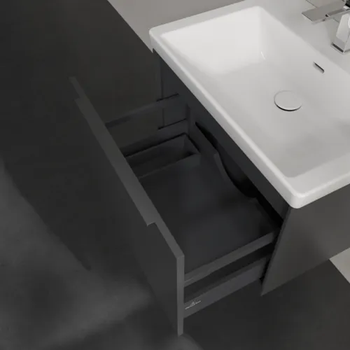 Bild von VILLEROY BOCH Subway 3.0 Waschbeckenunterschrank, 1 Auszug, 622 x 429 x 478 mm, Graphite #C57502VR
