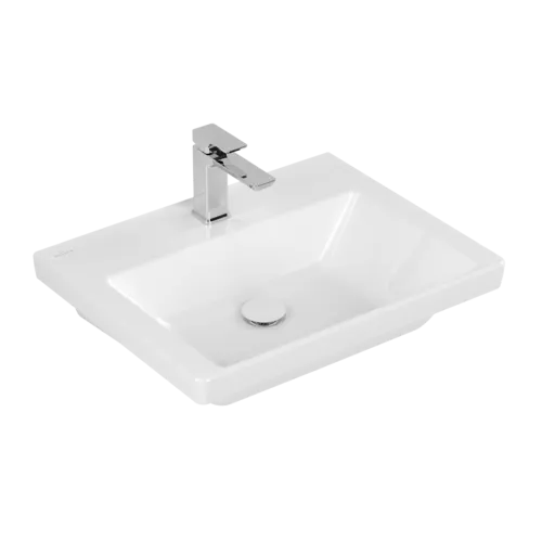 Bild von VILLEROY BOCH Subway 3.0 Waschbecken, 600 x 470 x 165 mm, Weiß Alpin, ohne Überlauf, Unterseite geschliffen #4A706L01