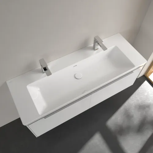 Bild von VILLEROY BOCH Subway 3.0 Schrankwaschtisch, 1300 x 475 x 170 mm, Weiß Alpin CeramicPlus, mit Überlauf #4A70D4R1
