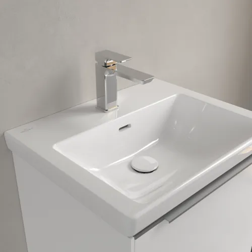 Bild von VILLEROY BOCH Subway 3.0 Waschbecken, 550 x 440 x 165 mm, Weiß Alpin CeramicPlus, mit Überlauf #4A70F4R1