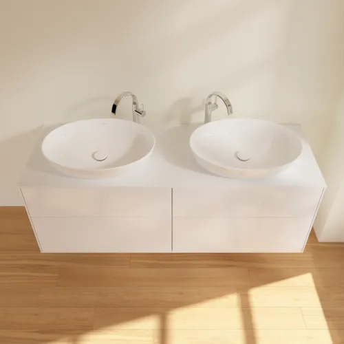 Bild von VILLEROY BOCH Finion Waschbeckenunterschrank, 4 Auszüge, 1600 x 603 x 501 mm, Glossy White Lacquer / Glass White Matt #F96100GF