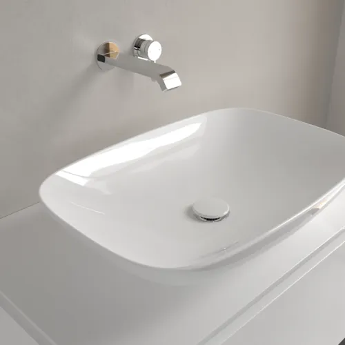 Picture of VILLEROY BOCH Loop & Friends Surface-mounted washbasin, 620 x 420 x 120 mm, White Alpin CeramicPlus, without overflow #4A5001R1