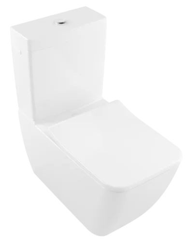 Bild von VILLEROY BOCH Venticello Tiefspül-WC spülrandlos für Kombination, bodenstehend, mit DirectFlush, Weiß Alpin CeramicPlus #4612R0R1