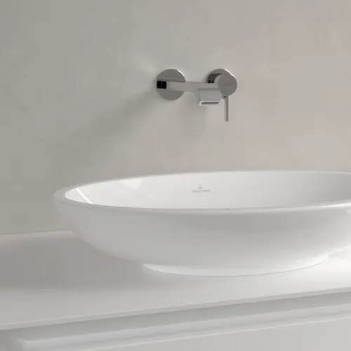 Picture of VILLEROY BOCH Loop & Friends Surface-mounted washbasin, 585 x 380 x 110 mm, White Alpin CeramicPlus, with overflow #515100R1