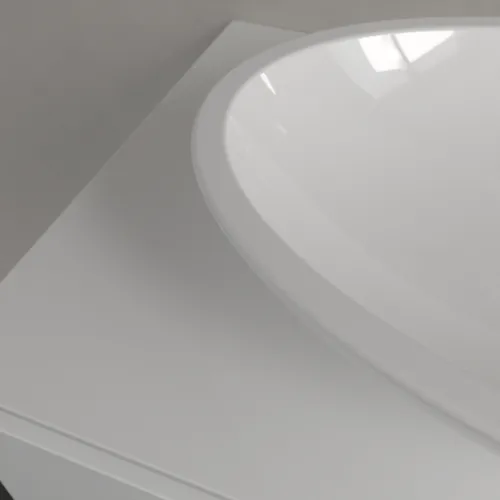 Picture of VILLEROY BOCH Loop & Friends Surface-mounted washbasin, 585 x 380 x 110 mm, White Alpin CeramicPlus, with overflow #515100R1