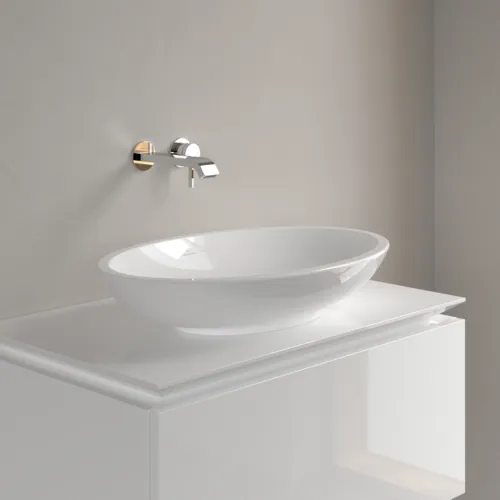 Bild von VILLEROY BOCH Loop & Friends Aufsatzwaschbecken, 630 x 430 x 120 mm, Weiß Alpin CeramicPlus, ohne Überlauf #515111R1