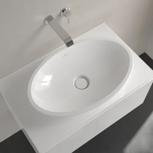 Bild von VILLEROY BOCH Loop & Friends Aufsatzwaschbecken, 630 x 430 x 120 mm, Weiß Alpin CeramicPlus, ohne Überlauf #515111R1