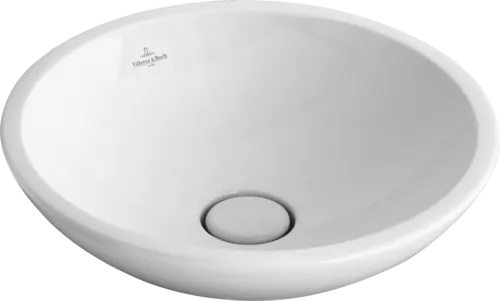 Bild von VILLEROY BOCH Loop & Friends Aufsatzwaschbecken, 430 x 430 x 120 mm, Weiß Alpin, mit Überlauf #51440001